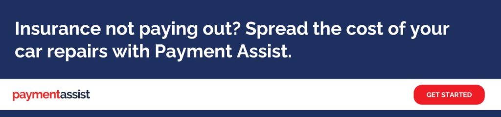 a call to action image reading: Insurance not paying out? Spread the cost of your car repairs with Payment Assist